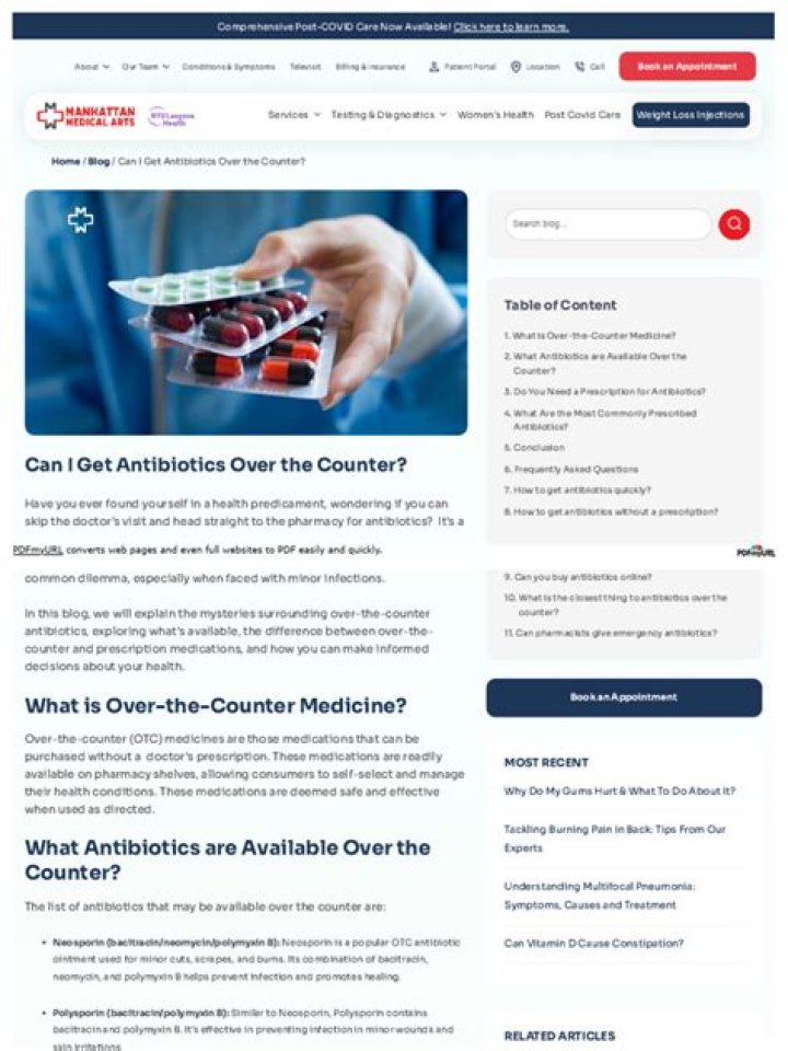 antibiotics over the counter