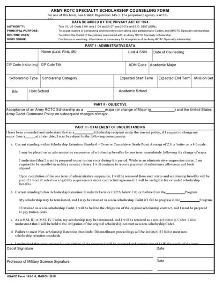 army counseling form