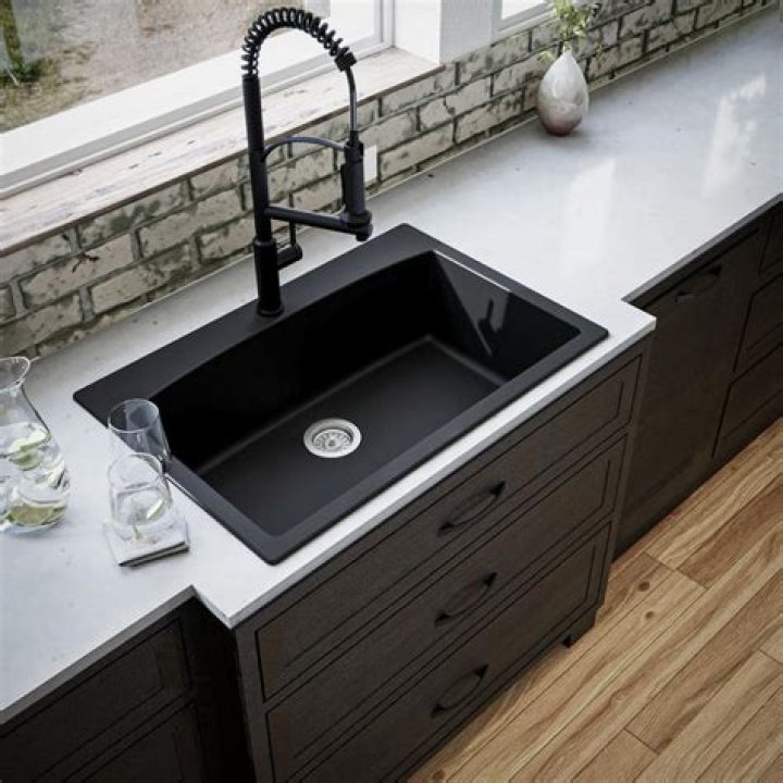 black kitchen sink