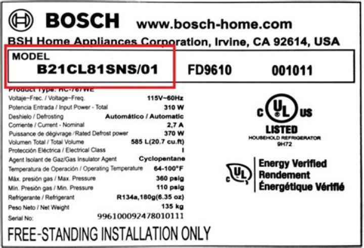bosch dishwasher model number