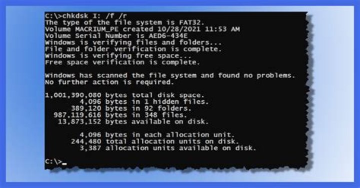 chkdsk /f