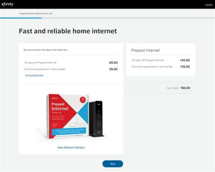 comcast prepaid internet