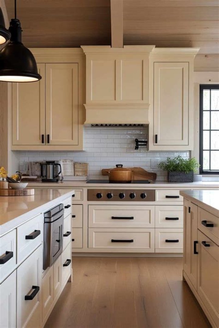 cream kitchen cabinets