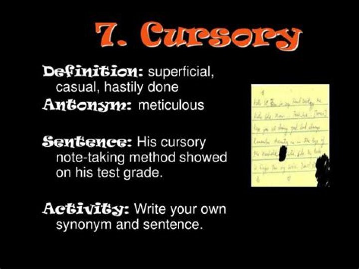 define cursory