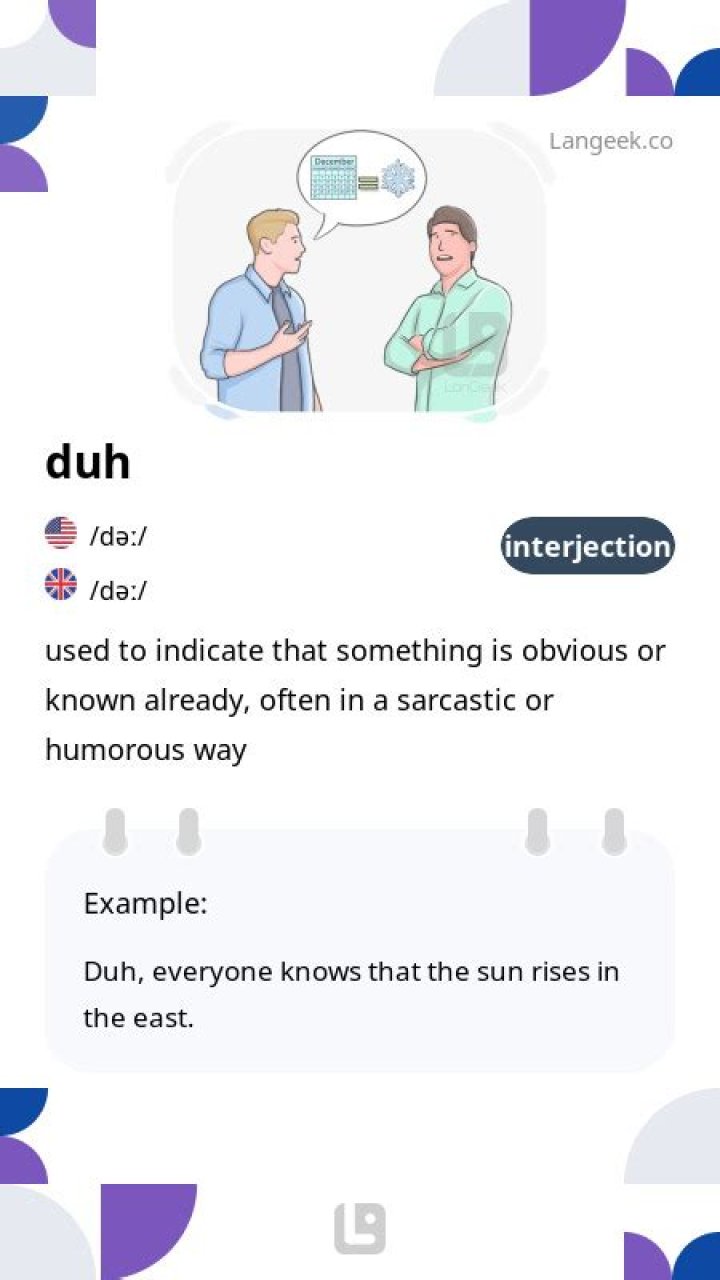 duh meaning