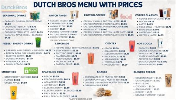 dutch bros prices