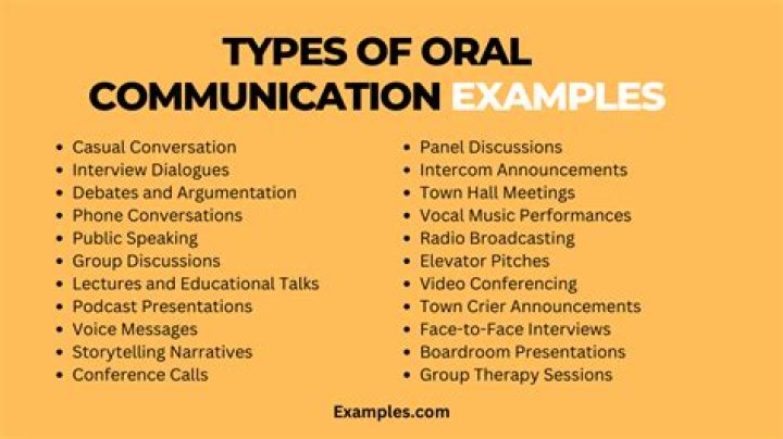 example of oral communication