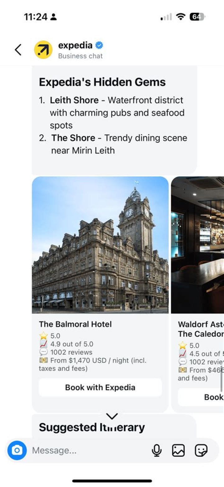 expedia itinerary