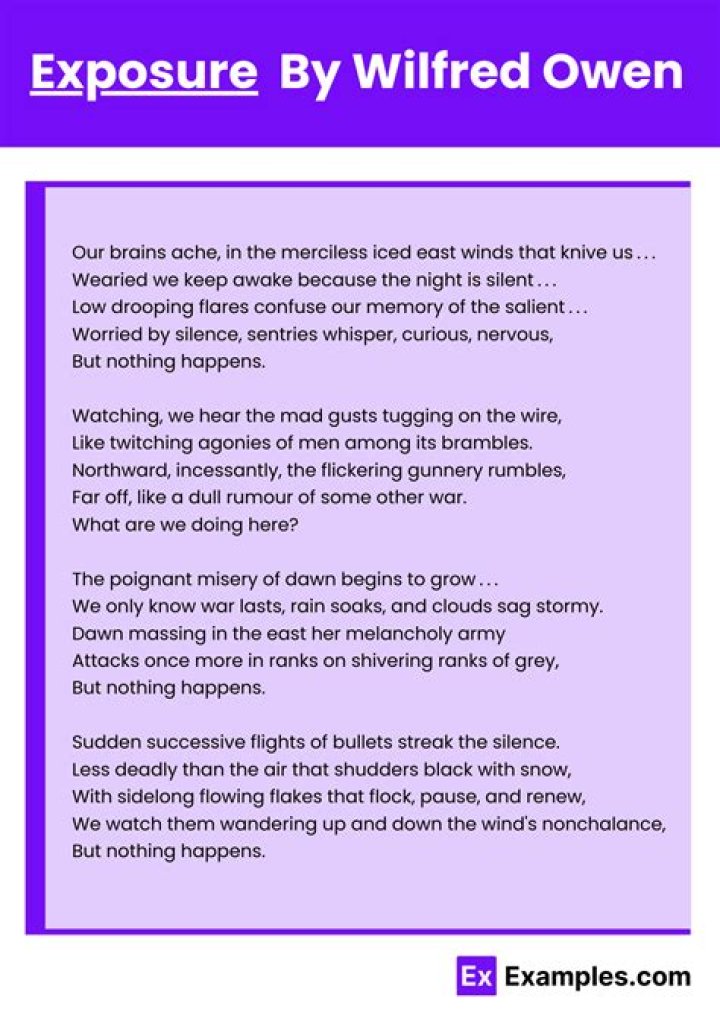 exposure poem