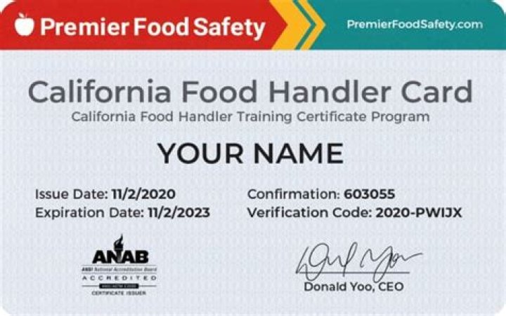 food handlers card california