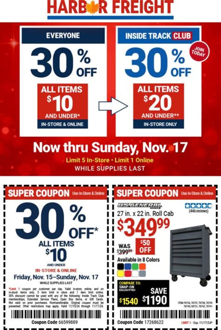 harbor freight coupon code