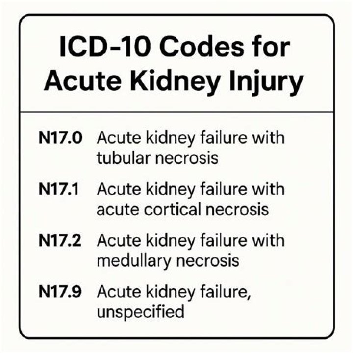 icd 10 code for acute kidney injury