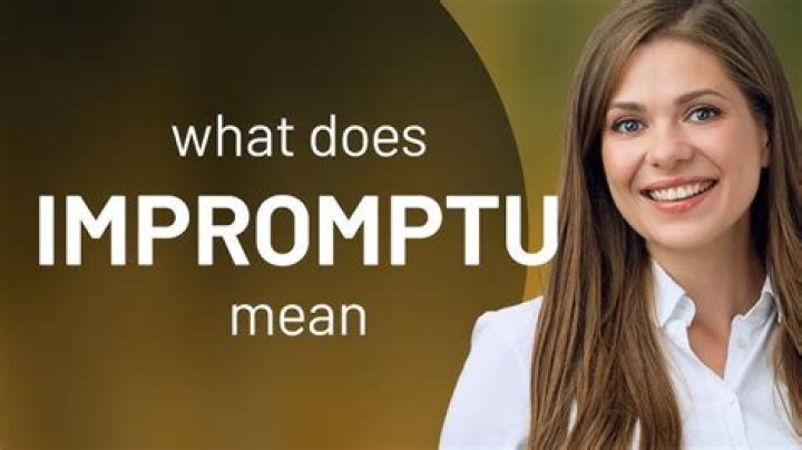 impromptu definition