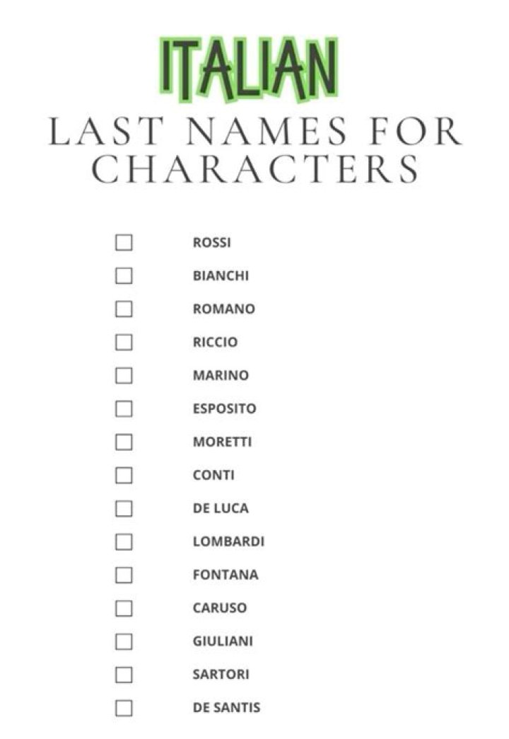 italian last names