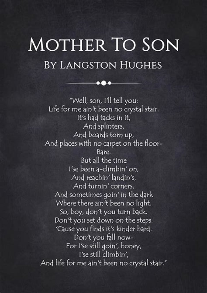 mother to son poem