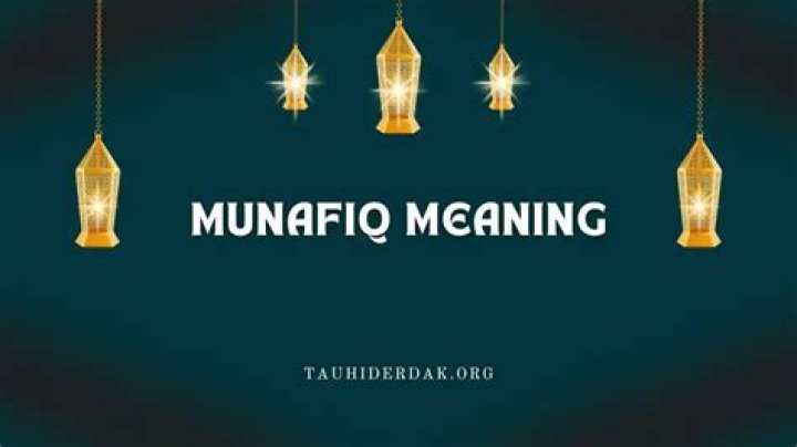 munafiq meaning