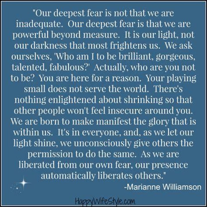 our deepest fear by marianne williamson
