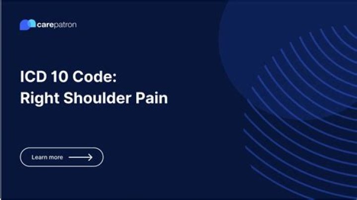 right shoulder pain icd 10