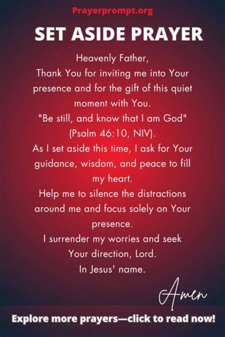 set aside prayer