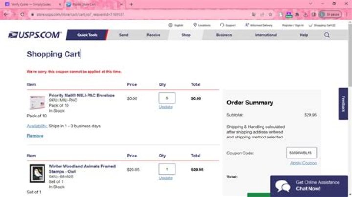 usps coupon code