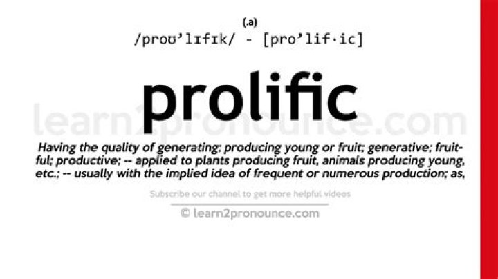 what does prolific mean