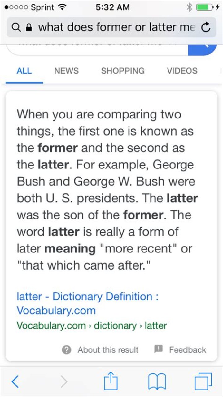what does the latter mean