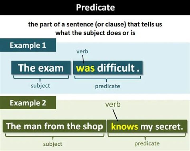 what is a predicate in a sentence