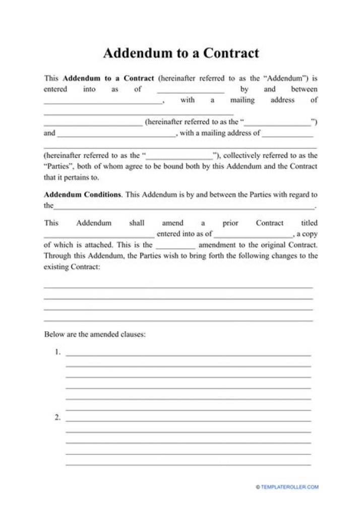 what is an addendum