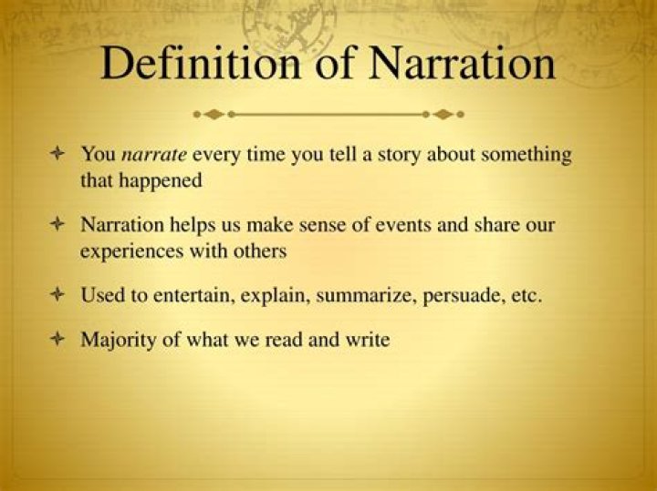 what is narration