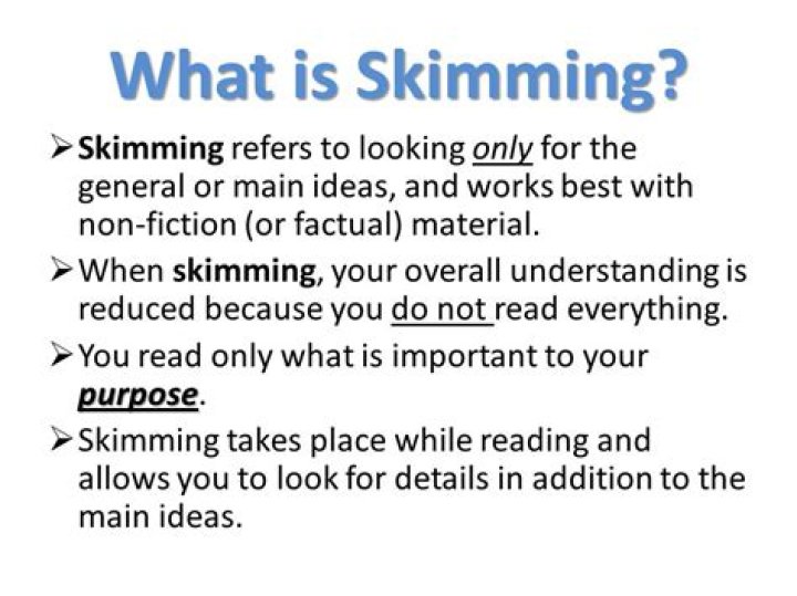 what is skimming