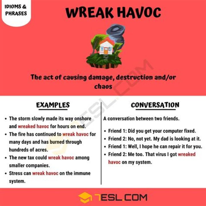 wreak havoc meaning
